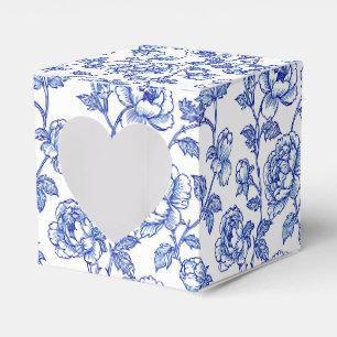 Blau und Weiß Chinoiserie Blume Geschenkschachtel