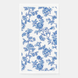 Blau und Weiß Chinoiserie Blumen Serviette