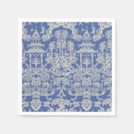 Blau und Weiß Chinoiserie Dekoupage Serviette