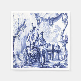 Blau und Weiß Chinoiserie Dekoupage Serviette
