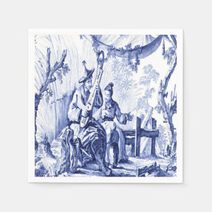 Blau und Weiß Chinoiserie Dekoupage Serviette