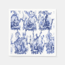 Blau und Weiß Chinoiserie Dekoupage Serviette