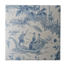 Blau und Weiß Chinoiserie Fliese