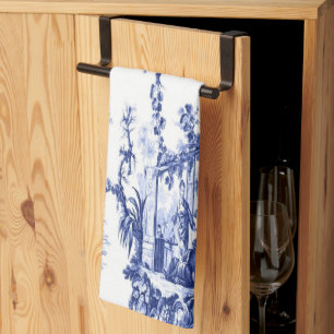 Blau und Weiß Chinoiserie Geschirrtuch