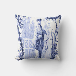 Blau und Weiß Chinoiserie Kissen