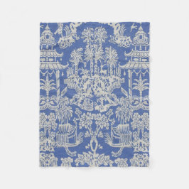 Blau und Weiß Chinoiserie Oriental Fleecedecke