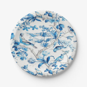 Blau und Weiß Chinoiserie Pappteller
