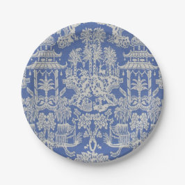 Blau und Weiß Chinoiserie Pappteller