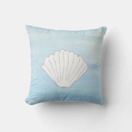 Blau und Weiß Clam Beach Kissen