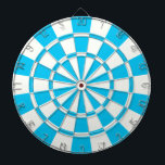 Blau und Weiß Dartscheibe<br><div class="desc">Sky Blue and White Dart Board</div>