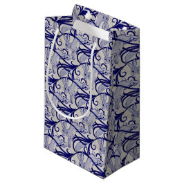 Blau und Weiß Deco Rabbit Tile Geschenkverpackung Kleine Geschenktüte