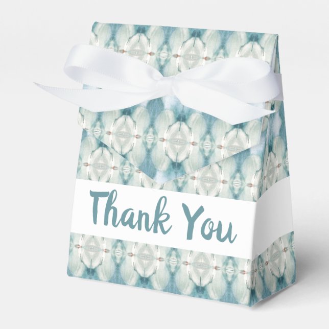 Blau und Weiß Gemustert Geschenkschachtel (Vorderseite)