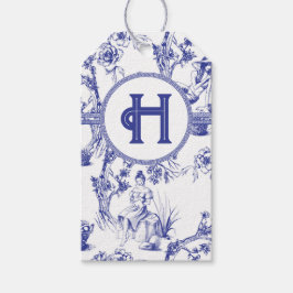 Blau und Weiß Geschenkanhänger