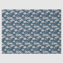 Blau und weiß gestrichen Blumen Seidenpapier
