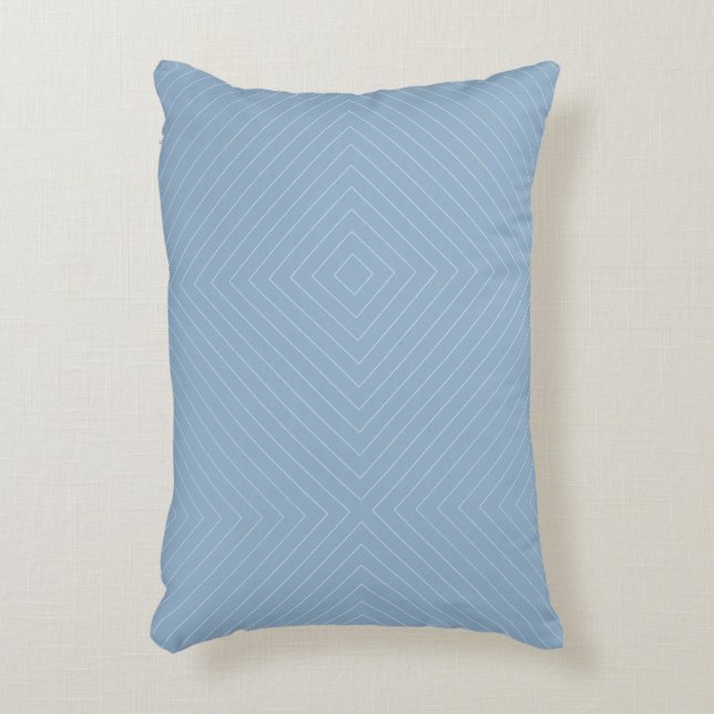 Blau und Weiß gestrichen Dekokissen (Vorderseite(Vertikal))