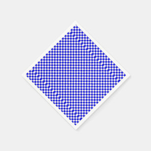 Blau und Weiß Gingham Checkered Serviette
