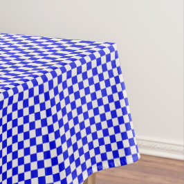 Blau und Weiß Gingham Checkered Tischdecke