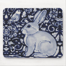 Blau und Weiß Kaninchen mit Design-Maus für Vogelk