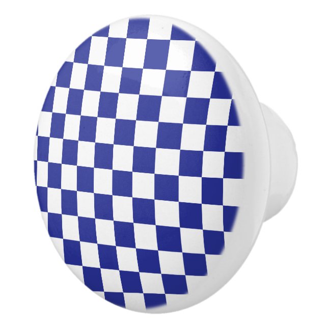 Blau und Weiß Keramikknauf (Rechts)