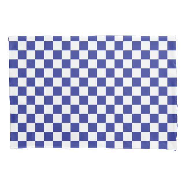 Blau und Weiß Kissenbezug (Vorderseite-Links)