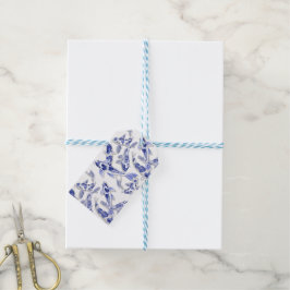 Blau und Weiß Koi Geschenkanhänger