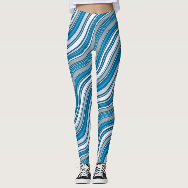 Blau und Weiß, Leggings (Vorderseite)