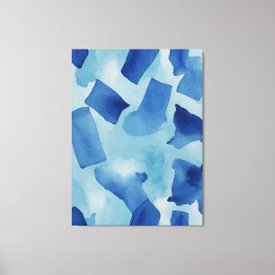 blau und weiß leinwanddruck