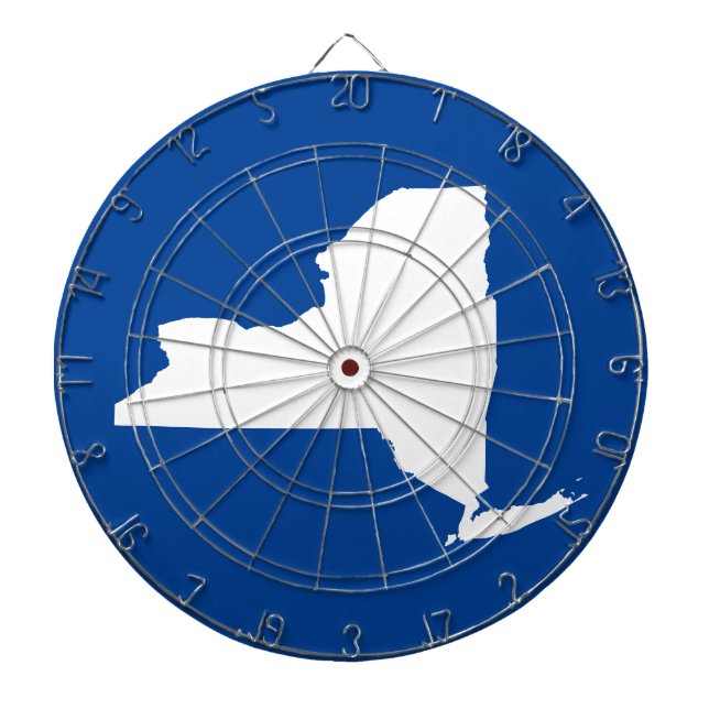 Blau und Weiß New York Dartscheibe (vorne)