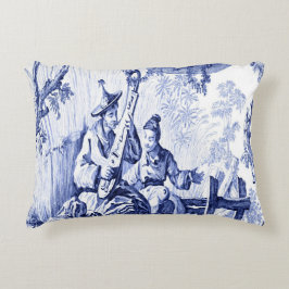 Blau und Weiß Orientale Chinoiserie Dekokissen