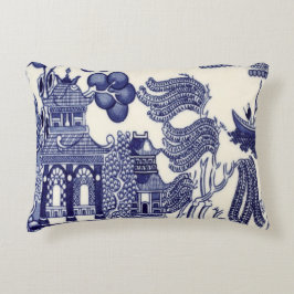 Blau und Weiß Orientale Chinoiserie Dekokissen