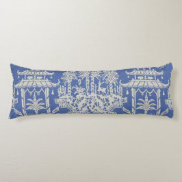 Blau und Weiß Orientale Chinoiserie Seitenschläferkissen