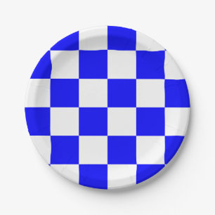Blau und Weiß Pappteller