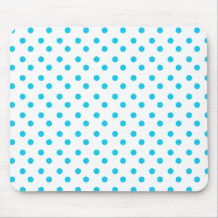 Blau und Weiß punktiert Mousepad