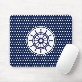 Blau und Weiß, Seeschifffahrtsrad Mousepad