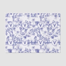 Blau und Weiß Seidenpapier