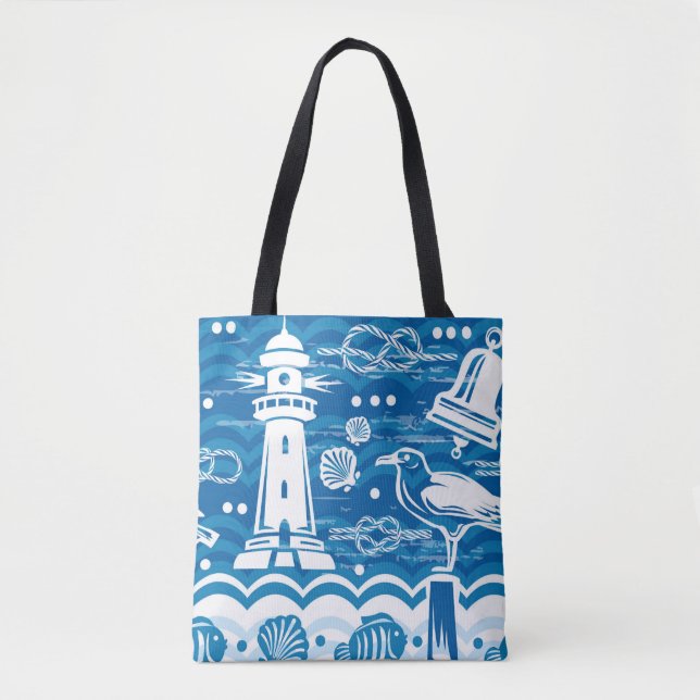 Blau und Weiß Tasche (Vorderseite)