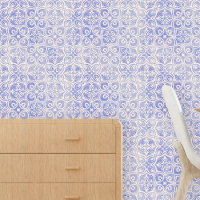 Blau und Weiß, Vintager mediterraner Stone-Look