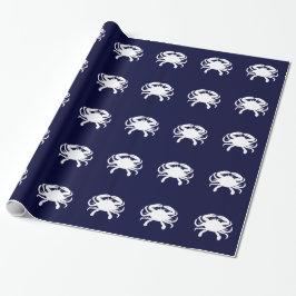 Blau und Weiße Krebsform Geschenkpapier