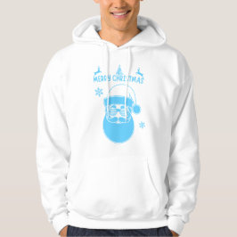 Blau und weiße Weihnachten frohe Weihnachten Hoodie