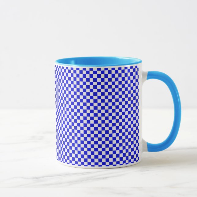Blau-und Weißkarton-Tasse Tasse (Rechts)