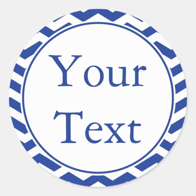 Blau- und Weißkleber oder Beschriftungen mit benut Runder Aufkleber (Vorderseite)