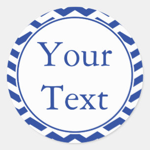 Blau- und Weißkleber oder Beschriftungen mit benut Runder Aufkleber