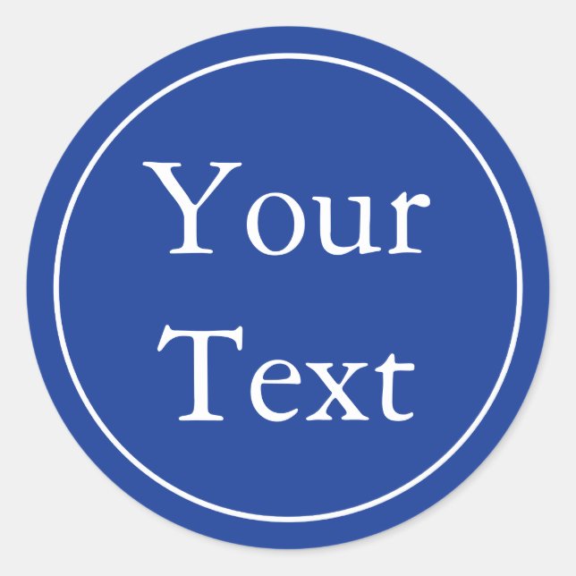 Blau- und Weißkleber oder Beschriftungen mit benut Runder Aufkleber (Vorderseite)
