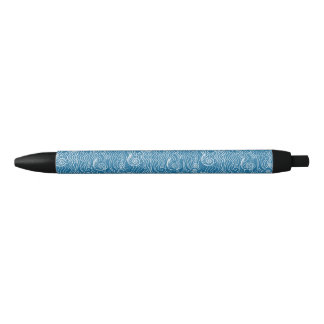 Blau- und Weißmeer-Wellen Kugelschreiber