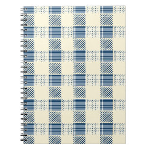 Blau und Zitrone Kariert Notizblock