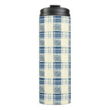 Blau und Zitrone Kariert