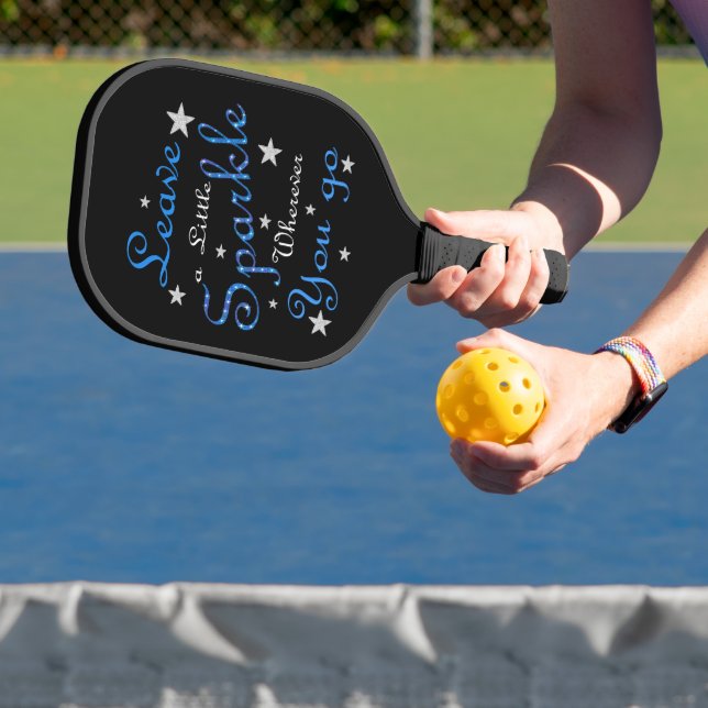 Blau Verlasse ein wenig sparkle wohin du gehst Pickleball Schläger (InSitu)