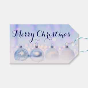 Blau verziert frohe Weihnachten Geschenkanhänger
