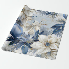 Blau Vintag Inspiriert Geschenkpapier