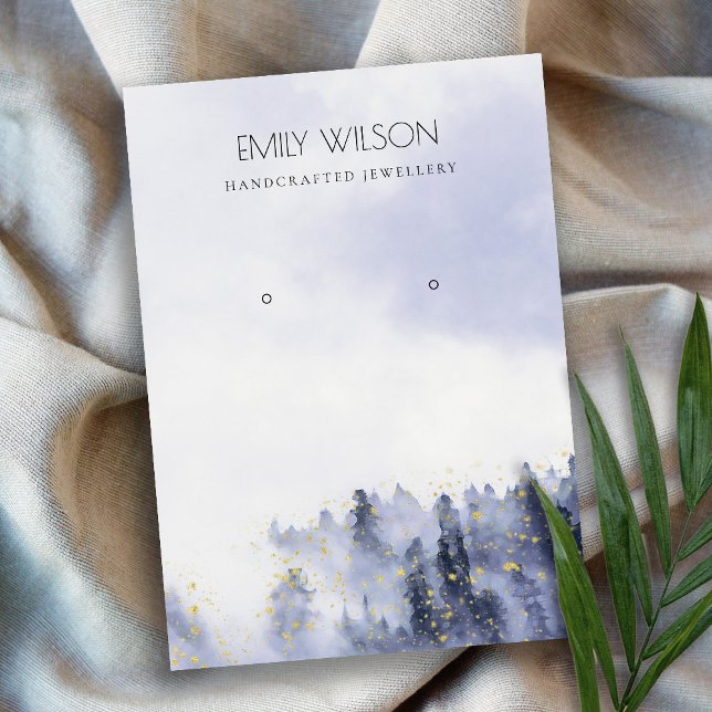 BLAU VIOLET FOG SNOW LANDSCAPE EARRING DISPLAY VISITENKARTE (Von Creator hochgeladen)